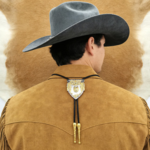 Collier en <span class=keywords><strong>cuir</strong></span> avec tête de cheval, sabots de cheval, fer, style campagnard, accessoires de mode, cravate polo - Product Image 2