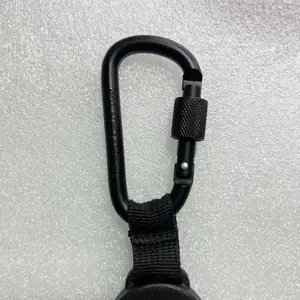 P-039 Retractable Heavy Duty Tool Holder Reel Badge Reel With Wire Flat Lock Aluminum Carabiner Anti-Lost Outdoor Tools
