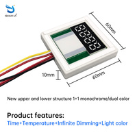 SHUNYI 12V 5A 60W Interrupteur à capteur tactile unique pour miroir avec contrôle de lumière monochrome ou CCT et minuterie