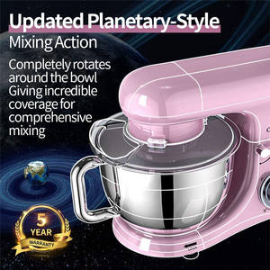 <span class=keywords><strong>Robot</strong></span> pâtissier Sanlida <span class=keywords><strong>rose</strong></span> 3 en 1, mélangeur à pâte en acier inoxydable, mélangeurs alimentaires pour la maison - Product Image 3