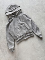 Ensemble de mode automne-hiver avec sweat à capuche à fermeture éclair trouée, pantalon décontracté extensible à taille basse