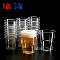 Vente en gros de gobelets jetables en plastique PS transparent de 6 oz pour boissons froides, bière, vin rouge, champagne