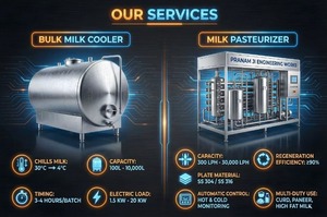 Silo de Leche Automático Certificado Pranam Ji con Motor, Capacidad de 500L, 240V, 5kW, 1 Año de Garantía, Hecho en India - Product Image 3