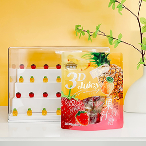 Venta al por mayor de mermelada de fruta Halal con etiqueta privada personalizada, gelatina de goma suave, piña, mezcla de sabores de fresa en bolsa de embalaje - Product Image 1