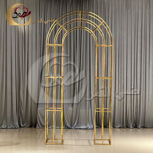 Arco Decorativo de Lujo en Acero Inoxidable Plateado, Romántico y Elegante, Fácil de Instalar, para Bodas y Eventos - Product Image 4