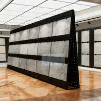 Présentoir mural en métal pour carreaux de céramique pour la présentation de carreaux Roue de support de panneau perforé en pierre pour carreaux de sol en marbre et granit