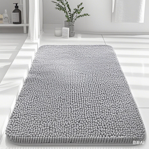 Super Absorbent Micro fiber Hunde tür matte, rutsch fester wasch barer Haustier teppich, schnell trocknender Chenille-Eingangs bereich. Indoor Outdoor Mat - Product Image 3