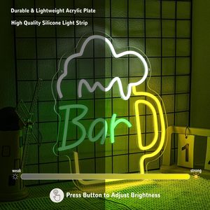 Beer Bar Letreros Neon LED dimmable USB powered ambient <b>light</b> store <b>window</b> decoration <b>light</b> street indicator <b>light</b> Customized 5V - Product Image 3