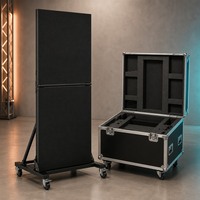 Écran d'affichage numérique portable pliable P2.5 4K HDR10 LED double face avec support et 4 roues pour événements