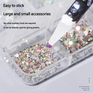 Outils de manucure : Kit de nail art 3D, Outils de pointillage pour ongles, Crayon de cire pour ongles, Outils de pointillage, Outils de pose de strass, Crayon de cire auto-adhésif pour nail art - Product Image 4