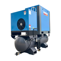Compresseur d'air rotatif à vis électrique industriel 200-500 L, lubrifié, refroidi par air, avec sécheur d'air intégré