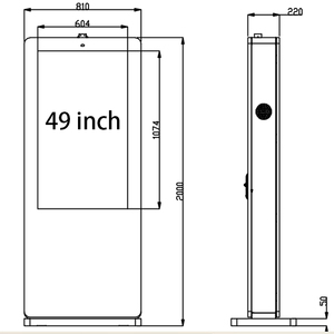 Kiosco de señalización digital de información táctil de un lado para exteriores a prueba de agua de 49 pulgadas como reproductor multimedia para mostrar vídeo publicitario - Product Image 6
