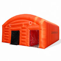 Tente gonflable orange en polyester enduit de PVC, abri pour événements, abri temporaire pour interventions en cas de catastrophe, auvent extérieur