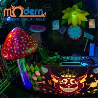Champignon géant gonflable pour la publicité avec lumières LED RVB et tissu Oxford 210D pour les festivals de musique et les parcs de fleurs