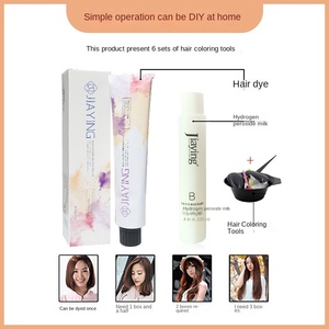 JiaYing Crema Colorante per Capelli Biologica Semi-Permanente Senza Ammoniaca, Colore Arancione Sporco <span class=keywords><strong>e</strong></span> Bianco, per Coprire i Capelli <span class=keywords><strong>Grigi</strong></span> degli Uomini - Product Image 3