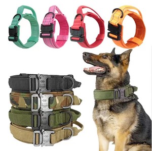 Wholesale Custom Pet <strong>Collars</strong> Manufacturer <strong>Tactical</strong> Durable Training Large <strong>Dog</strong> <strong>Collar</strong> With Metal Buckle - Product Image 1