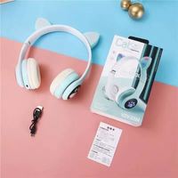 Casque sans fil LED avec oreilles de chat VIV-23M, écouteurs lumineux LED, casque de jeu, écouteurs STN28 P47, lumière RGB