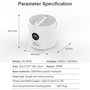 HY 5L Intelligenter Elektrischer Multifunktions-Dampfgarer Elektrischer Haushalts-Multifunktions-Dampfkocher Dampftopf - Product Image 6