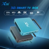 Boîtier TV intelligent X96 X6 RK3566 8G 64G de haute qualité avec antenne externe, Android 11 OS, double Wi-Fi 2.4G 5G, décodeur OTT
