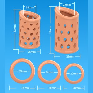 5 Stück Vorhautkorrektur Penis-Hülle Zwei Größen Ejakulationsverzögerung Schraubenform Penisring Sexspielzeug für Männer Cockring-Set - Product Image 6