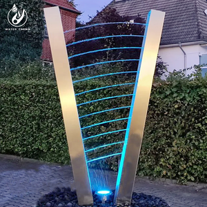 Stainless Steel Harp Fountain Customized Indoor Artificial Rain <strong>Fall</strong> <strong>Water</strong> Feature <strong>Water</strong> Curtain for Garden <strong>Backyard</strong> Hotel - Product Image 5