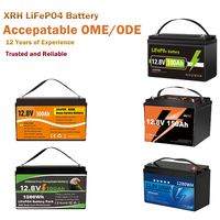 Batterie LiFePO4 rechargeable 12,8V 25,6V 100Ah 150Ah 200Ah avec poignée pour stockage solaire et VR, 8000 cycles
