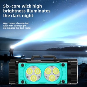 Nouvelle lampe frontale LED rechargeable pour <span class=keywords><strong>la</strong></span> pêche nocturne en plein air, l'exploitation minière, charge USB TYPE-C, lumière de travail puissante, fonctions de réparation magnétique - Product Image 5