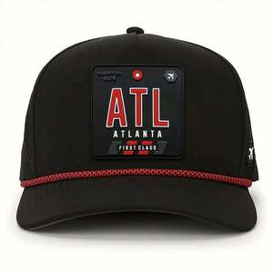 Gorra Snapback de 5 Paneles Ecológica con Serigrafía, Gorras Personalizadas con Cuerda, Orificios de Ventilación Cortados con Láser, Insignia de PVC en la Parte Delantera, Alta Calidad, BSCI - Product Image 2