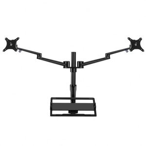 Dual Monitor Holder Aluminum Desktop Stand for 17-32 Inch Monitors 12-17 Inch Laptop Full Motion Triple Monitor 90 Degrees New - Product Image 3