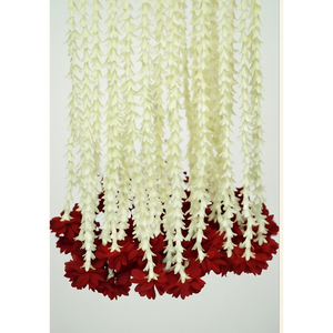 Artificial Floral <b>Hanging</b> Jhoomar Garland <b>White</b> Red Flower Chandelier for Wedding Decoration Ceiling Decor Mandap <b>Hanging</b> Floral - Product Image 3