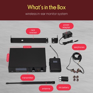 Sistema de Monitoreo Inalámbrico Profesional In-Ear (IEM) con Receptor de Bolsillo y Cancelación de Ruido para Escenario, <span class=keywords><strong>Estudio</strong></span> y Actuaciones en Vivo - Product Image 6