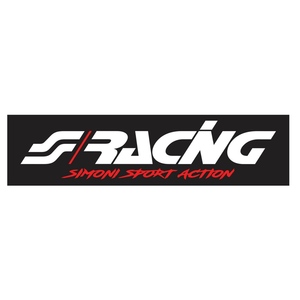 Pegatina oficial con el logo de Simoni Racing de 30x7,5 cm - pegatina para coche - Product Image 1
