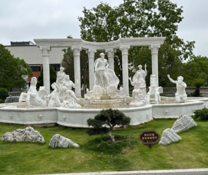 <span class=keywords><strong>Fontaine</strong></span> en marbre de jade blanc sculptée à la main, de grande taille, de 3 à 20 mètres de long - Product Image 1