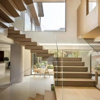 VIKO 2025 Escalier flottant d'intérieur moderne en chêne suspendu Escalier flottant