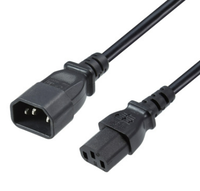 Fiche de verrouillage P-Lock IEC320 C14 de 5 pieds vers connecteur femelle C13 14/3 cordon d'alimentation SJT 15AMP 250V
