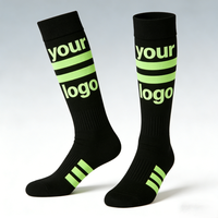 Chaussettes de football antidérapantes Pro Grip, échantillon gratuit pour match sur gazon synthétique, tissu tricoté écologique, support de protège-tibias, lettres personnalisables
