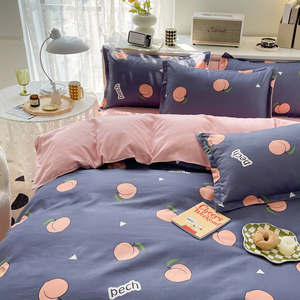 100% Polyester microfibre tissu housse de <span class=keywords><strong>couette</strong></span> ensemble moderne motif végétal <span class=keywords><strong>imprimé</strong></span> literie avec taies d'oreiller pour la maison et l'hôtel - Product Image 4