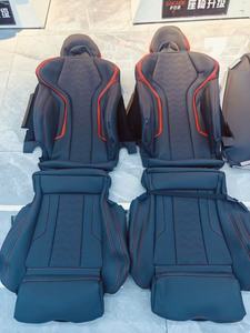 Coprisedili in Pelle YLA per <span class=keywords><strong>Sedili</strong></span> Anteriori e Posteriori, Nero e Rosso con Sfondo Rosso, per BMW e <span class=keywords><strong>Audi</strong></span> - Product Image 5