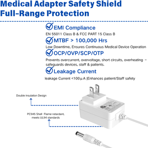 Adaptateur secteur mural étanche MYIXI 24V 1A 12V 2A pour CCTV, prise DC 5,5 mm x 2,1 mm - Product Image 2