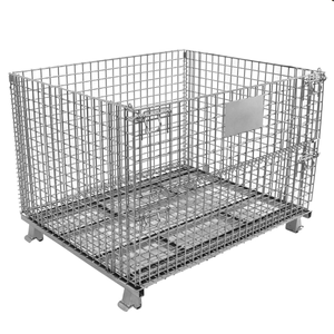 Contêiner Empilhável de Malha de Aço Metálica Galvanizada para Armazém, Palete de Transporte e Gaiolas de Armazenamento Logístico - Product Image 5