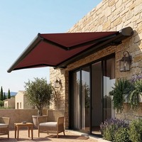 Auvent rétractable motorisé avec télécommande, tissu résistant aux intempéries pour villa, balcon, protection solaire commerciale