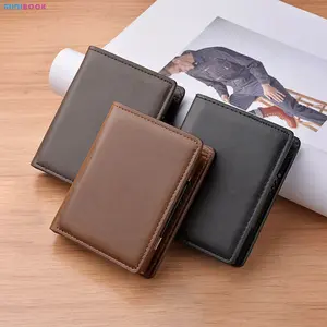 leather business wallet id keychain for silicone pop up credit cards promotion gifts card holder