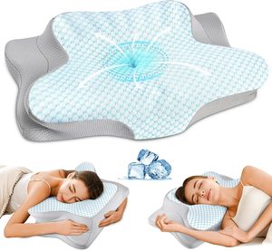 Grosir busa memori ortopedi bantal tempat tidur serviks bantal ergonomis untuk tidur kontur leher bantal pendingin - Product Image 1