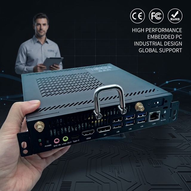 Sharerdp Factory Intel Core I5 CPU 120U Smart Barebone System Ordinateur Démontable 4K Display OPS Industrial Mini Computer PC