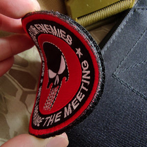激安セール 刺繍入りスカルゴッドパッチ 敵を裁くでしょう 衣類用フックアンドループ ソフトロゴデコレーション アイロン接着タイプ - Product Image 6