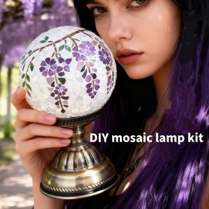 Kit de Lámpara de Mosaico Turco, Kit de Manualidades de Lámpara Decorativa Bohemia de Vidrio Teñido para Adultos, Crea Tu Propia Lámpara - Product Image 4