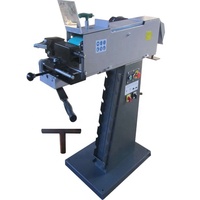 Máquina Ranuradora de Tubos MH100 3 en 1, Lijadora de Banda para Tubos Metálicos, Ranurado de 30-90 Grados con Mesa de Desbarbado