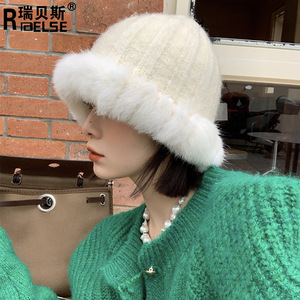 <span class=keywords><strong>Bonnet</strong></span> tricoté épais fait main pour femmes à la mode avec doublure 3D brodé chaud <span class=keywords><strong>ample</strong></span> pour les scènes d'affaires de plage - Product Image 6