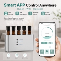 Diffuseur d'huiles essentielles électrique sans eau 5 bouteilles, écologique, changez les senteurs gratuitement, contrôlé par application pour hôtels et usage domestique
