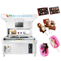 Machine automatique de décoration de gâteaux en acier inoxydable à 4 couleurs pour le versement de chocolat, bonbons et sucettes